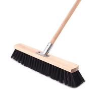 BAUSTER® Balai robuste de 600 mm - Avec manche de 120 cm - Balai de rue et jardin - Pour routes, trottoirs et intérieurs