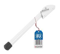 BAUSTER® Butée de porte extérieure, support de porte en métal blanc, butoir de porte extérieur, butoir de porte idéal pour protéger contre les portes ou les portails qui tombent