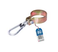 Bauster® Crochet de balançoire ovale avec mousqueton 50 mm 80 mm 100 mm 120 mm Collier de balançoire doré galvanisé Support de crochet de balançoire Fixation de balançoire Crochet de manchette rond en