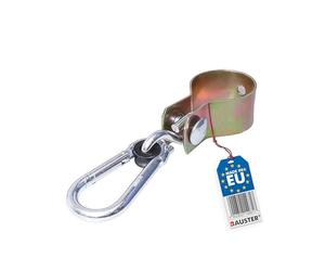 Bauster® Crochet de balançoire ovale avec mousqueton 50 mm 80 mm 100 mm 120 mm Collier de balançoire doré galvanisé Support de crochet de balançoire Fixation de balançoire Crochet de manchette rond en