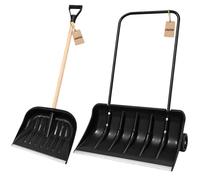 Bauster® Kit de déneigement robuste et pelle à neige légère - Outils ergonomiques fabriqués en UE Pelle en plastique rapide et pelle à neige robuste pour la maison