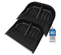 BAUSTER® Lot de 2 pelles à neige 38 x 47,5 cm - Bord en aluminium - Lame en plastique - Pelle à neige sans manche - Bord coulissant - Robuste et résistante - Grande pelle pour sciure de bois - Profil
