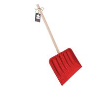 BAUSTER® Pelle à neige pour enfant - En plastique - Avec manche en bois - Jouet - Pelle à neige - Rouge/jaune/vert/bleu/orange