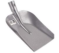 BAUSTER® Pelle de jardin robuste - 280 x 230 mm - Rectangulaire - Pour manche de 38 mm de diamètre - Haute qualité - Pour construction et matériaux en vrac - Pelle à sable en tôle d'acier - Pelle