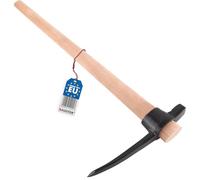 Bauster® Pioche 1,5 kg avec manche en bois - Pioche combinée pour ameublir les sols durs - Utile pour briser les murs