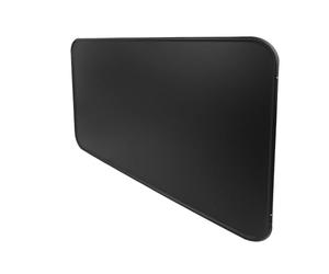 BAUSTER Plaque de sol de cheminée en métal - Protection contre la chaleur pour cheminée et poêle - Revêtement par pulvérisation - Noir, graphite ou cuivre - 80 x 49 / 50 x 60 / 60 x 80 cm - Plaque