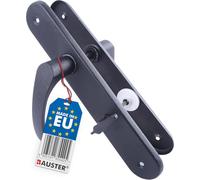 Bauster® Poignée de porte 72/90 mm - Modèle PZ/BB/WC - Poignée de porte - Poignée de porte longue - Poignée de porte intérieure - Poignée de porte extérieure (version WC, noir, 72 mm)