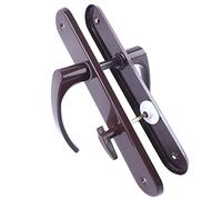 Bauster® Poignée de porte 72/90 mm Version PZ/BB/WC Poignée de porte Ferrure de porte Clenche Garniture de poignée Plaque longue Garniture de poignée de porte, Porte intérieure Porte extérieure