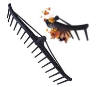 BAUSTER® Râteau en plastique robuste en polypropylène, râteau à feuilles 18 dents, largeur 62 cm, sans manche pour foin, herbe, feuilles, râteaux agricoles, râteaux
