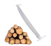 Bauster Scie à bois de 100 cm de long pour bois de chauffage, foresterie, chute d'arbres, jardinage, scie à deux personnes, lame en acier au carbone