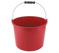 BAUSTER® Seau avec Anse en Métal 16 L - en Plastique - de Récolte, Nettoyage, à Ciment - Idéal pour le Jardin, le Chantier