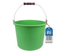BAUSTER® Seau Avec Arceau en Métal - 20 L - en Plastique - Avec Anse - Pour Récolte, Nettoyage, Ciment - Idéal Pour le Jardin, le Chantier