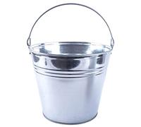 BAUSTER® Seau en zinc robuste - 15 l - Poignée simple - Accessoire de cheminée idéal - Extension pour jardin, mortier, outils, travaux de construction, déchets de cuisine