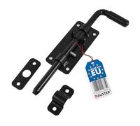 BAUSTER® Verrou de porte Verrou de portail pour poignée caoutchoutée Verrou d'écurie pour porte de jardin Robuste En acier de qualité supérieure Verrou de serrure Pour portail Noir (220