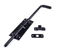 BAUSTER® Verrou de porte Verrou de portail pour poignée caoutchoutée Verrou d'écurie pour porte de jardin Robuste En acier de qualité supérieure Verrou de serrure Pour portail Noir (420