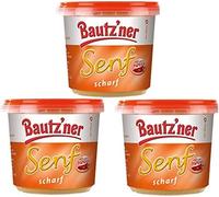 Bautzner Senf Lot de 3 mouches fines Senf 200 ml