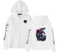 Bauxhie Anime Solo Leveling Sweat à capuche pour homme et femme Sung Jin Woo Cosplay, Blanc., L
