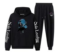 Bauxhie Solo Leveling Sung Jin Woo Cosplay Sweat à capuche et pantalon de survêtement pour homme et femme, Style 4, M