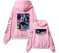 Bauxhie Solo Leveling Sweat à capuche pour femme et homme Sung Jin Woo Cosplay Pull à manches longues Costume d'Halloween, Rose, M