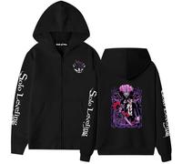Bauxhie Solo Leveling Sweat à capuche pour homme et femme Sung Jin Woo Cosplay Veste avec fermeture éclair, Noir , L