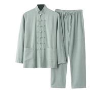 Bauzuoyo Costume de Kung Fu pour femmes et hommes - Tenue traditionnelle d'arts martiaux chinois Tai Chi Qigong Wing Chun Shaolin Wushu - Uniforme d'entraînement et de loisirs - Manches longues