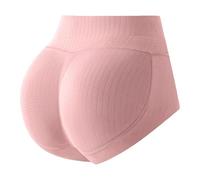 Bauzuoyo Culotte push up pour femme - Culotte gainante - Culotte amincissante - Rembourrée - Sous-vêtements - Renforcement des hanches - Pantalon gainant - Sans coutures, Rose, S