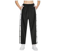 Bauzuoyo Reha Pantalon de jogging pour homme avec boutons sur le côté - Pantalon de survêtement avec poches et boutonnière latérale pour ouvrir - Taille élastique - Pantalon de sport - Pantalon de