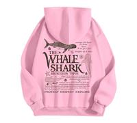 Bauzuoyo Sweat à capuche surdimensionné pour femme - Imprimé arrière - Pull à capuche à manches longues avec cordon de serrage et poches - Sweat à capuche de transition Y2K Streetwear pour un usage