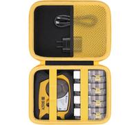 Baval Étui pour imprimante d'étiquettes compatible avec imprimante d'étiquettes monochrome Bluetooth portable Brady M211 (étui noir, fermeture éclair jaune)