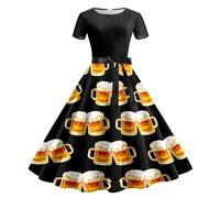 Bavarian Wench Costume Trachten - Costume Bavarois Femme Dirndl Ensemble 3 pièces Grandes Tailles Dirndl Carnaval Deguisement Costume Tyrolien Femme Oktoberfest Costume Tenue Carnaval