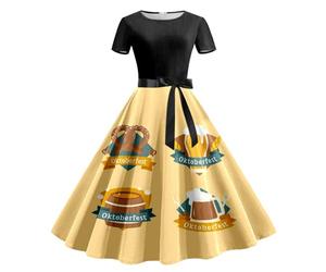 Bavarian Wench Costume Trachten - Costume Bavarois Femme Dirndl Ensemble 3 pièces Grandes Tailles Dirndl Carnaval Deguisement Costume Tyrolien Femme Oktoberfest Costume Tenue Carnaval
