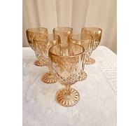 Bavary Lot de 6 verres à vin ou cognac vintage en cristal de qualité supérieure Art Deco Medusa Méandre