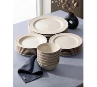 BAVARY Service Vaisselle Élyse-B 24pcs, Set De Table, Assiettes Service De Table 6 Personnes, Assiette Creuse, Bols&Plates, Vaisselle Et Arts De La Table, Assiette Porcelaine Micro-Onde/Lave-Vaisselle