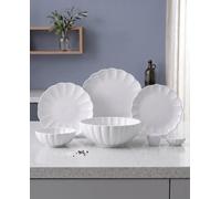 BAVARY Service Vaisselle Lotus 27pcs - Set De Table, Assiettes Service De Table 6 Personnes - Assiette Creuse, Bols&Plates, Vaisselle Et Arts De La Table, Assiette Porcelaine Micro-Onde/Lave-Vaisselle
