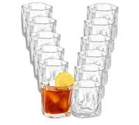 BAVARY Wave Design Verre A Eau Original 12x150ml - Idéal Comme Verre A Whisky Ou Rhum - Des Verres Cocktails Qui Passe Lave-vaisselle - Résistant À La Chaleur et Convient Aussi En Verres Matcha