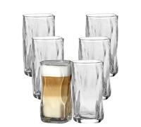 BAVARY Wave Design Verre A Eau Original 6x250ml - Idéal Comme Verre A Whisky Ou Rhum - Des Verres Cocktails Qui Passe Lave-vaisselle - Résistant À La Chaleur et Convient Aussi En Verres Matcha