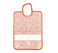 Bavetta MELMAN 26x34 cm avec élastique et insert à broder - Bavaglino en éponge 100% coton - Fabriqué en Italie, Orange, taille unique