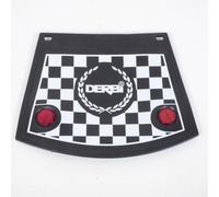 Bavette Arrière Souple Noir Et Balnc Pour Deux Roues Derbi Neuf