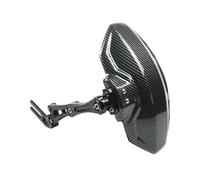 Bavette Garde Boue Garde-Boue Arrière en Aluminium pour Moto, en Plastique Imprimé en Fiber Carbone pour Kawasaki pour Z250 ER 6F pour PCX 125 pour Ybr 125 Mud Guard Moto (Couleur : Le Noir)