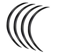 Bavettes de Voiture 73cm 29" Fibre Carbone Roue Sourcil Passage Fender Couverture Garniture Garde Boue Bandes Protection Lèvres Bavettes Autocollants(4PCS Black)