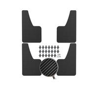 bavettes garde-boue Garde-boue effet Fiber de carbone garde-boue garde-boue de voiture couvercle de garde-boue avec matériel universel avant arrière accessoires rouges voiture bavette garde boue(4pcs