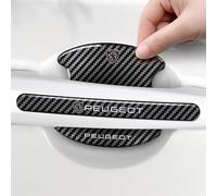BAVIEN 8 Pièces Autocollants poignée Porte Voiture, pour Peugeot Protecteur d'évidements poignée Porte Voiture