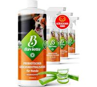 Baviette Concentré 1L - Neutralisateur d’odeurs pour foyers avec Chiens, avec Micro-organismes probiotiques naturels, sans Chlore et Doux pour Les Surfaces, pour Textiles, Meubles, Tapis et Voiture