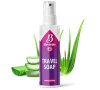 Baviette Eco Travel 100ml Savon avec micro-organismes - Idéal pour le camping, les voyages en voiture et en avion, savon de poche compact pour la vaisselle et le lavage en plein air