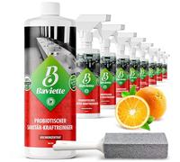 Baviette ProBio Clean 500ml avec pierre ponce - nettoyant sanitaire puissant biologique à formule inspirée de la microbiologie - pour salle de bains, WC, carrelage et robinetterie - pH neutre