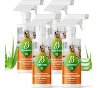 Baviette Spray 4x500ml - Neutralisateur d’odeurs pour foyers avec Chiens - avec Micro-organismes probiotiques naturels, sans Chlore et Doux pour Les Surfaces, pour Textiles, Meubles, Tapis et Voiture
