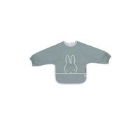 Jollein - Bavoir à manches pour bébé - Miffy Peekaboo - Imperméable, fermeture Velcro - Vert mer