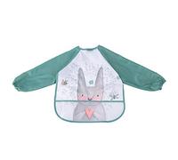 Bavoir à Manches Longue pour Bébé Alimentation Imperméable Tablier Repas Bébé Blouse de Peinture pour Les Enfants de 6 Mois à 3 Ans (Lapin vert)