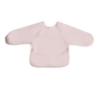 Bavoir bébé manches longues imperméable ? protection repas avec poche récupératrice rose TU