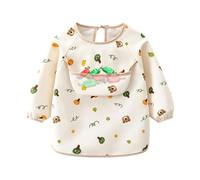 Bavoir à manches longues imperméable réutilisable | Tablier pour enfants pour manger à la maison, crèche, maternelle, café, restaurant, pique-nique